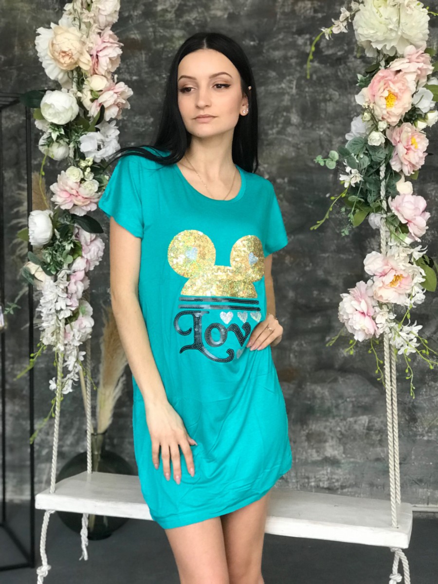 Женское стильная туника в паэтках