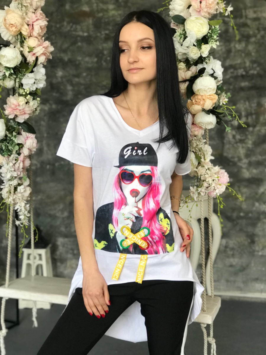Женская стильная туника в камнях 