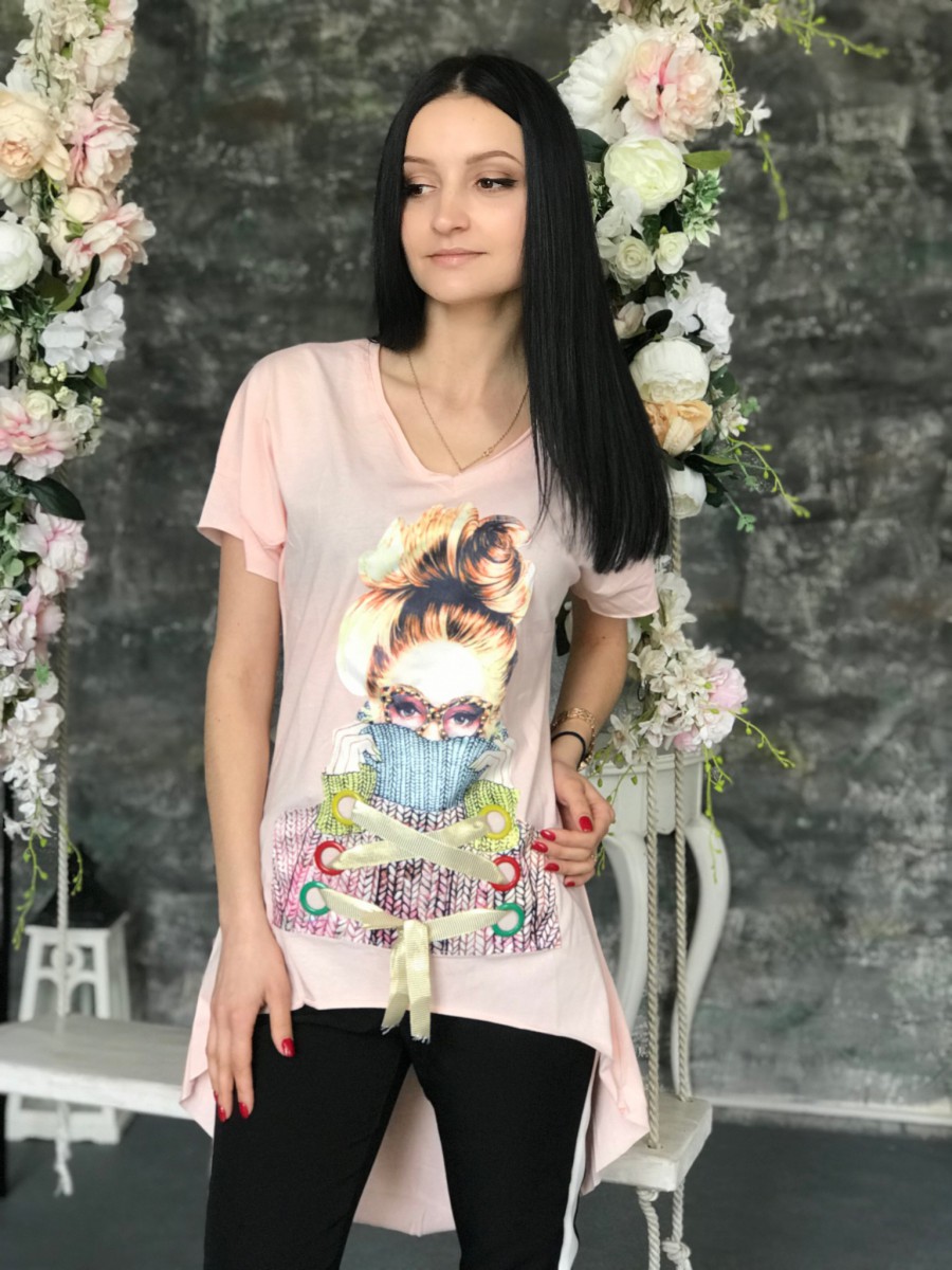 Женская стильная туника в камнях 