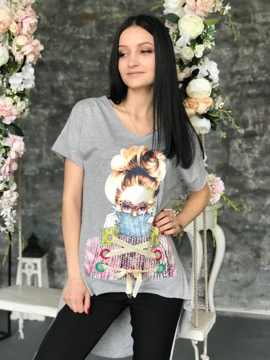 Женская стильная туника в камнях 