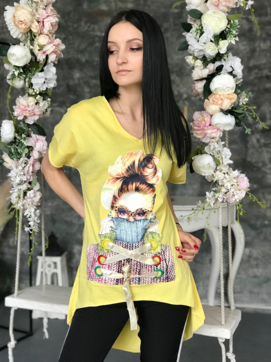Женская стильная туника в камнях 