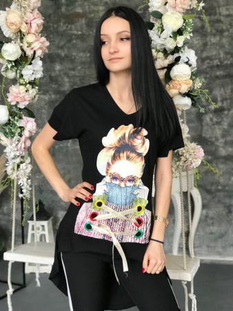 Женская стильная туника в камнях 