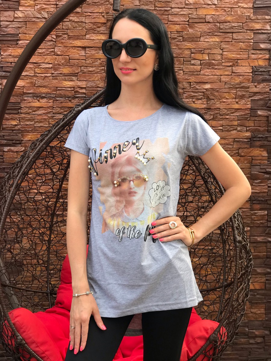 Женская стильная туника  в камнях