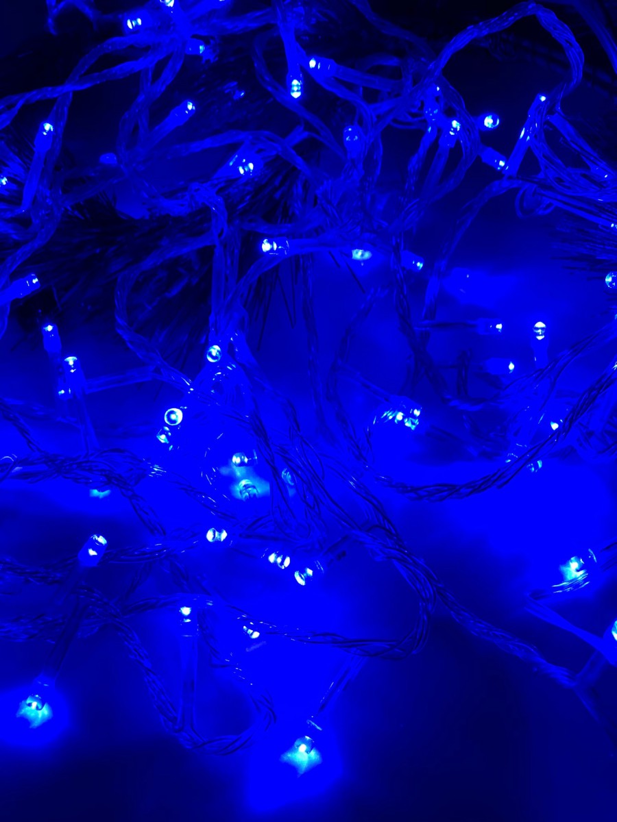 Гирлянда Нить 300-лампочек LED цвет синий