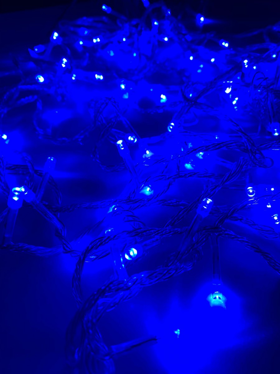 Гирлянда Нить 300-лампочек LED цвет синий