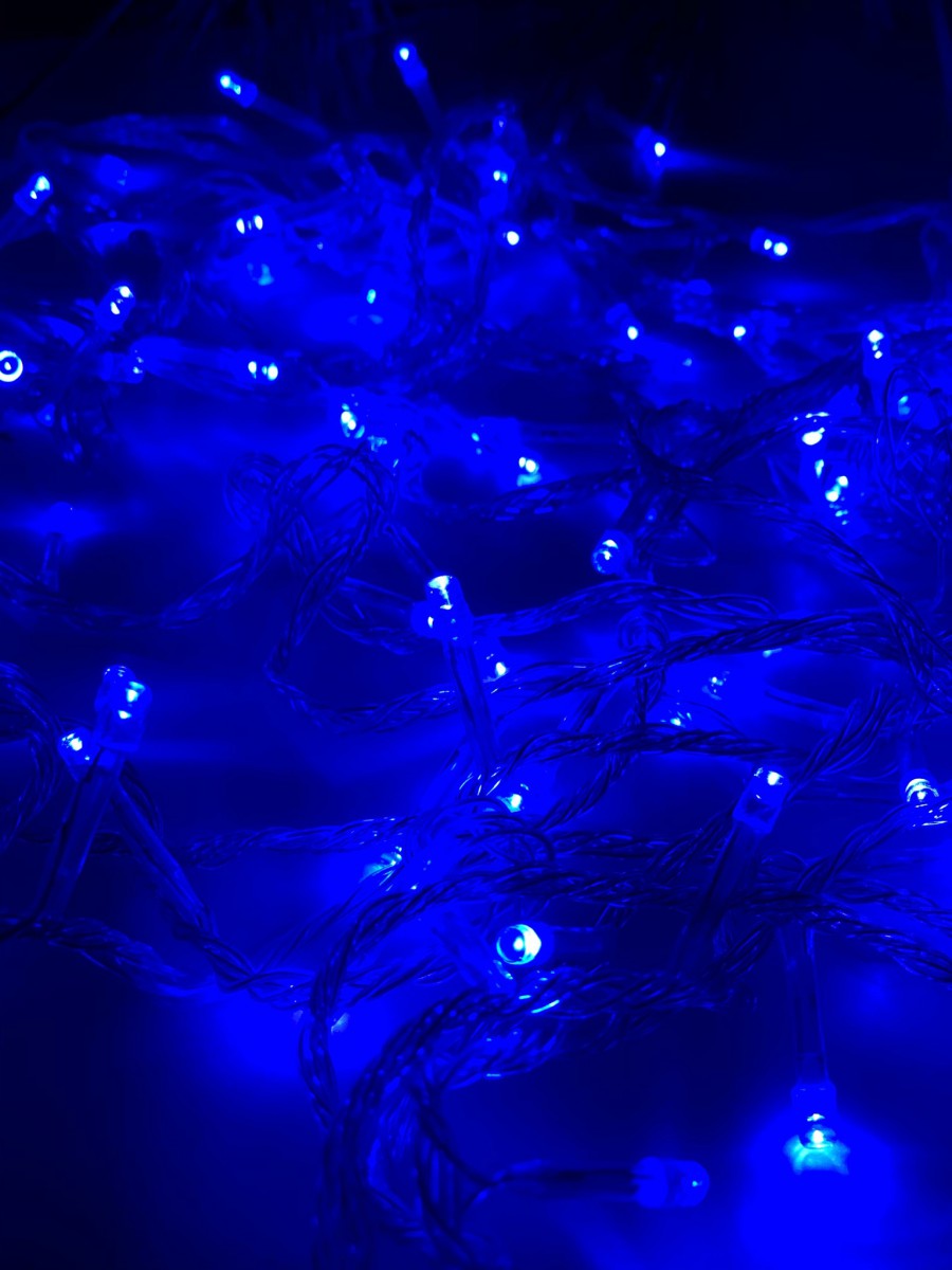 Гирлянда Нить 300-лампочек LED цвет синий