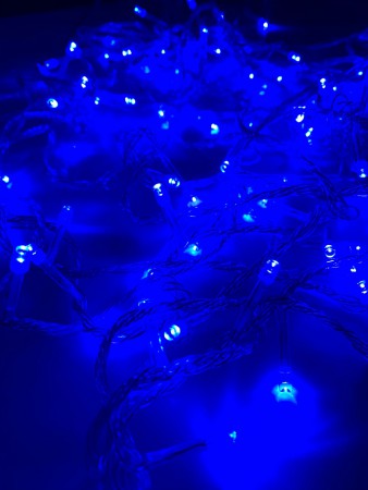 Гирлянда Нить 300-лампочек LED цвет синий