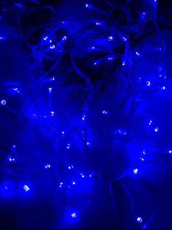 Гирлянда Нить 300-лампочек LED цвет синий