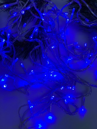 Гирлянда Нить 300-лампочек LED цвет синий