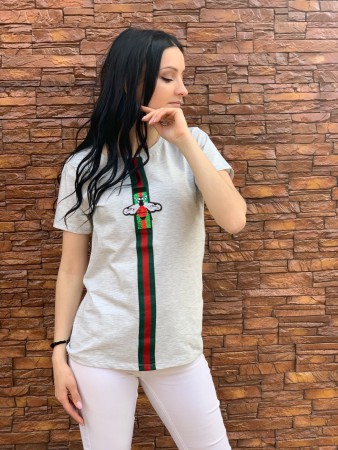 Женская стильная футболка в камнях