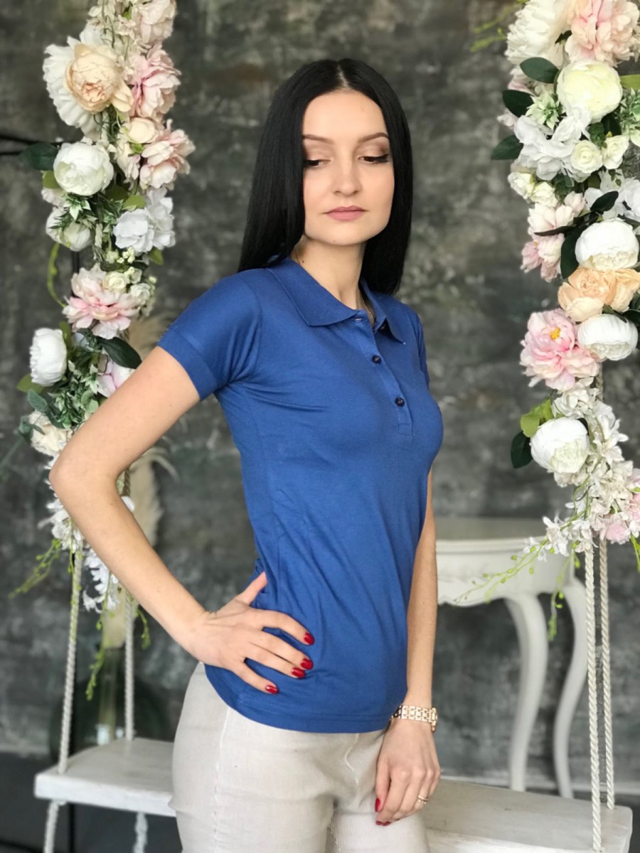 Женская стильная футболка поло