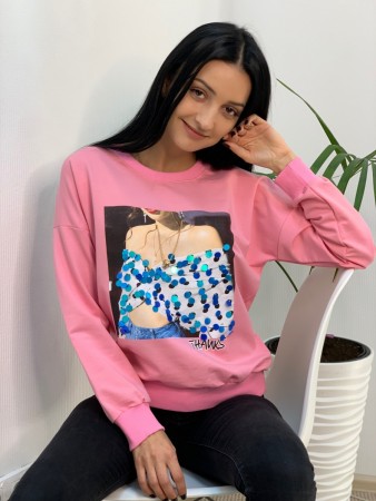 Женская стильная  кофта в камнях