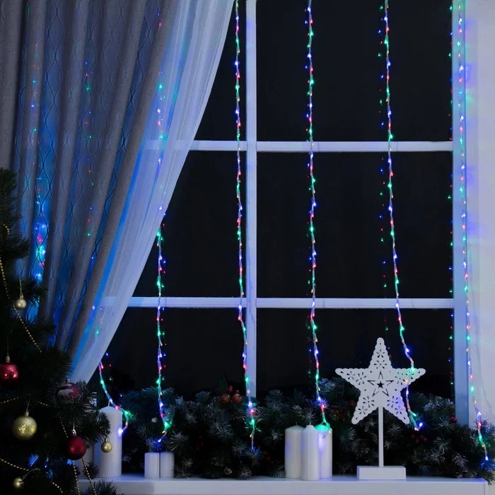 Гирлянда Водопад 3,0х2,0м 400LED цвет (белый, синий, цветной , теплобелый)