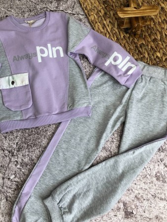 Спортивний костюм Pin Лаванда-сірий