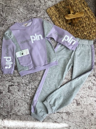 Спортивний костюм Pin Лаванда-сірий