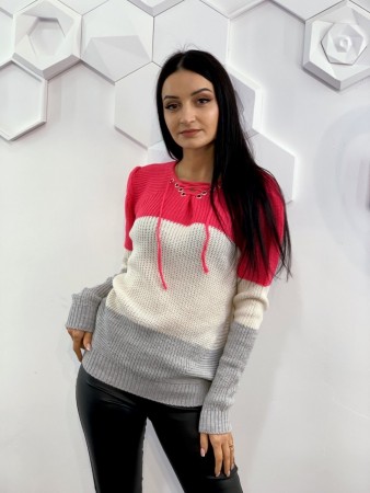 Женский стильный свитер вязка 