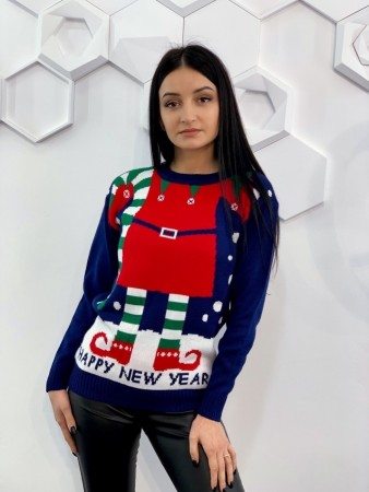 Женская стильная новогодняя  кофта вязка 