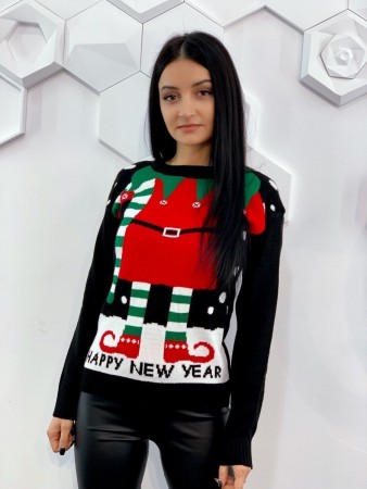 Женская стильная новогодняя  кофта вязка 