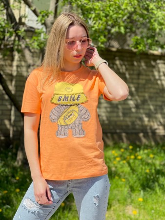Женская  стильная футболка в камнях
