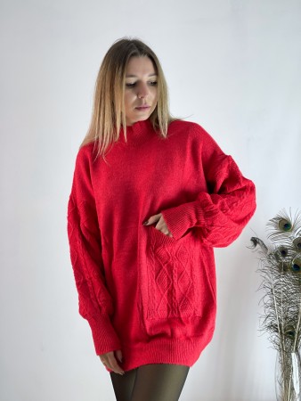 Женская стильная кофта туника оверсайс 