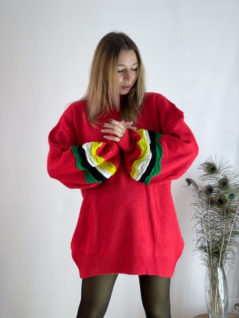 Женская стильная кофта туника оверсайс 