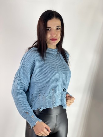 Женская стильная кофта рванка короткая 