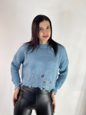 Женская стильная кофта рванка короткая 