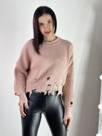 Женская стильная кофта рванка короткая 