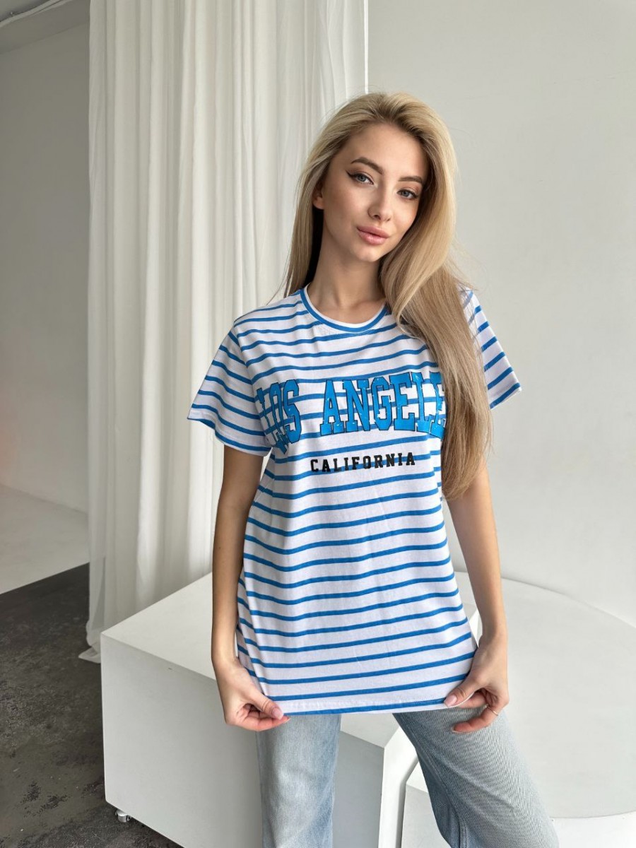 Женская  стильная футболка полоска
